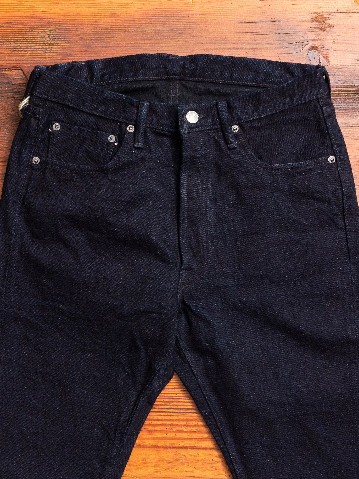 1110SR-BK "Super Rough" 15.5oz Indigo/Black Selvedge Denim - Tapered Fit