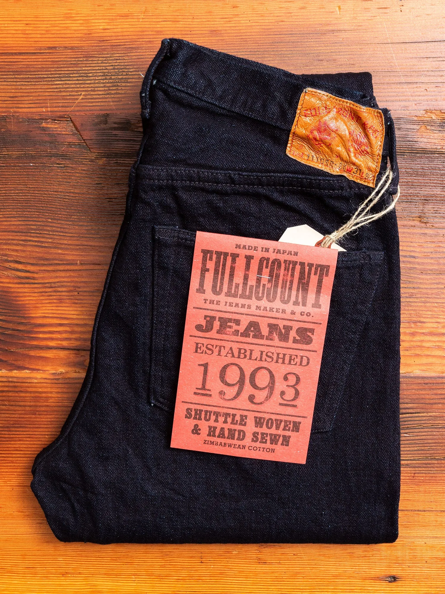 1110SR-BK "Super Rough" 15.5oz Indigo/Black Selvedge Denim - Tapered Fit