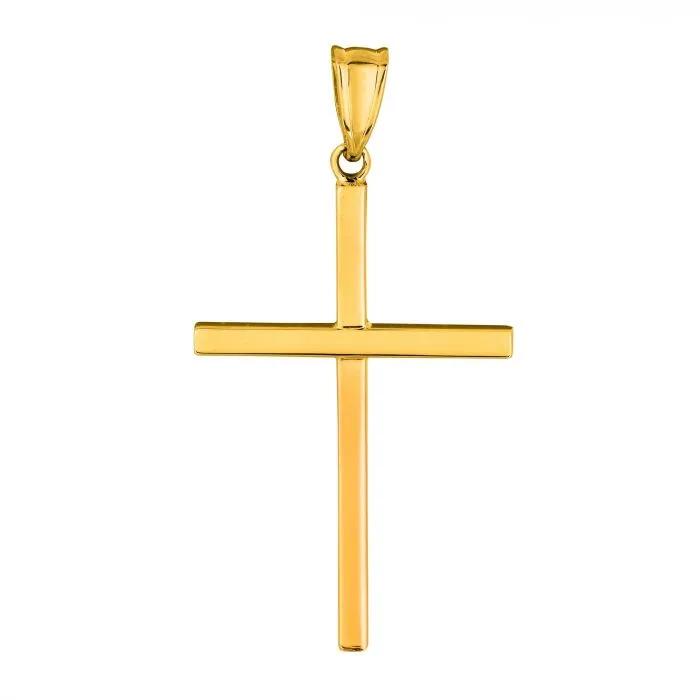 14k Yellow Gold Thin Cross