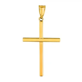 14k Yellow Gold Thin Cross