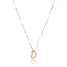 16" Necklace Gold - Love Small Gold Charm