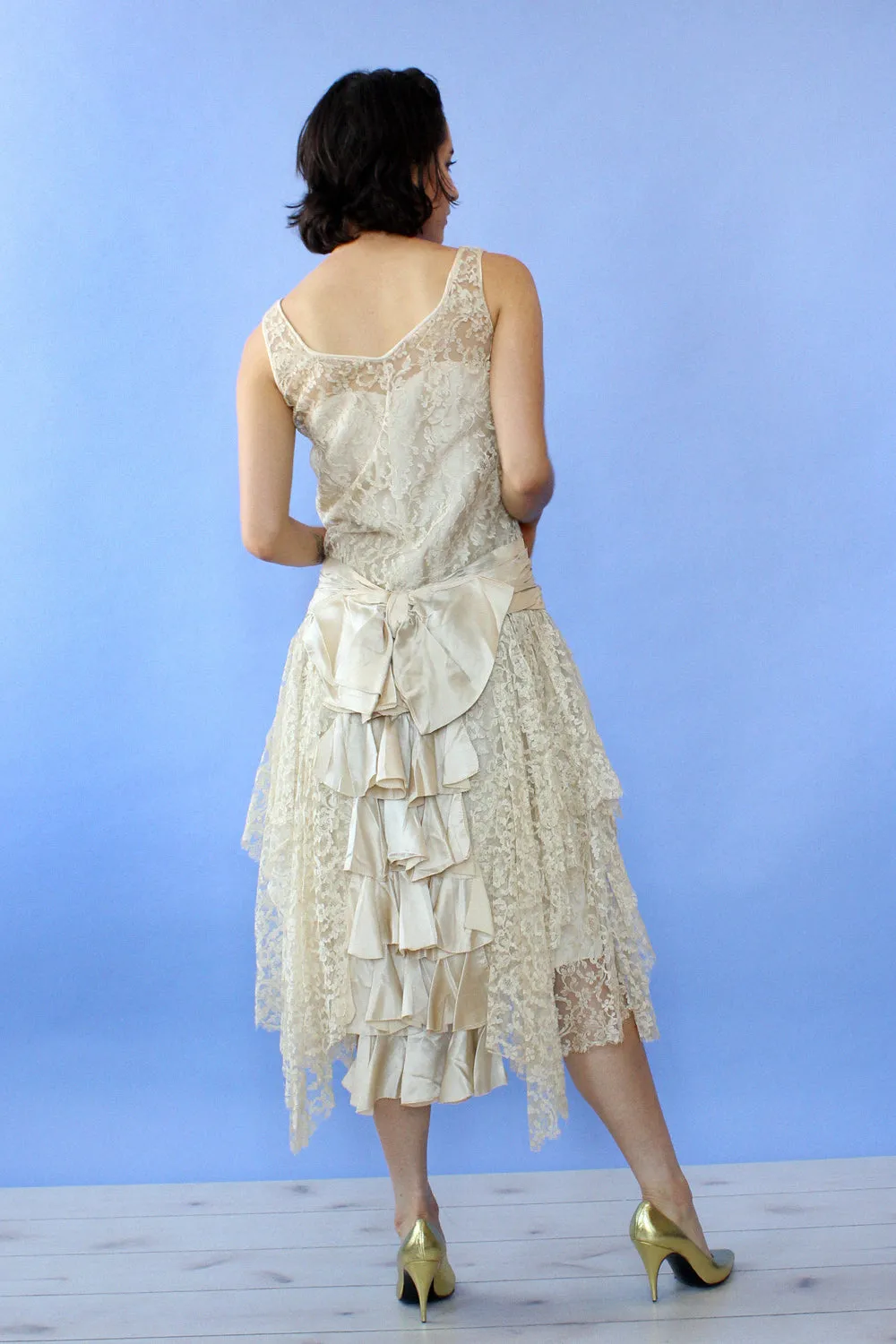 1920s Juliette Lace Dress XS