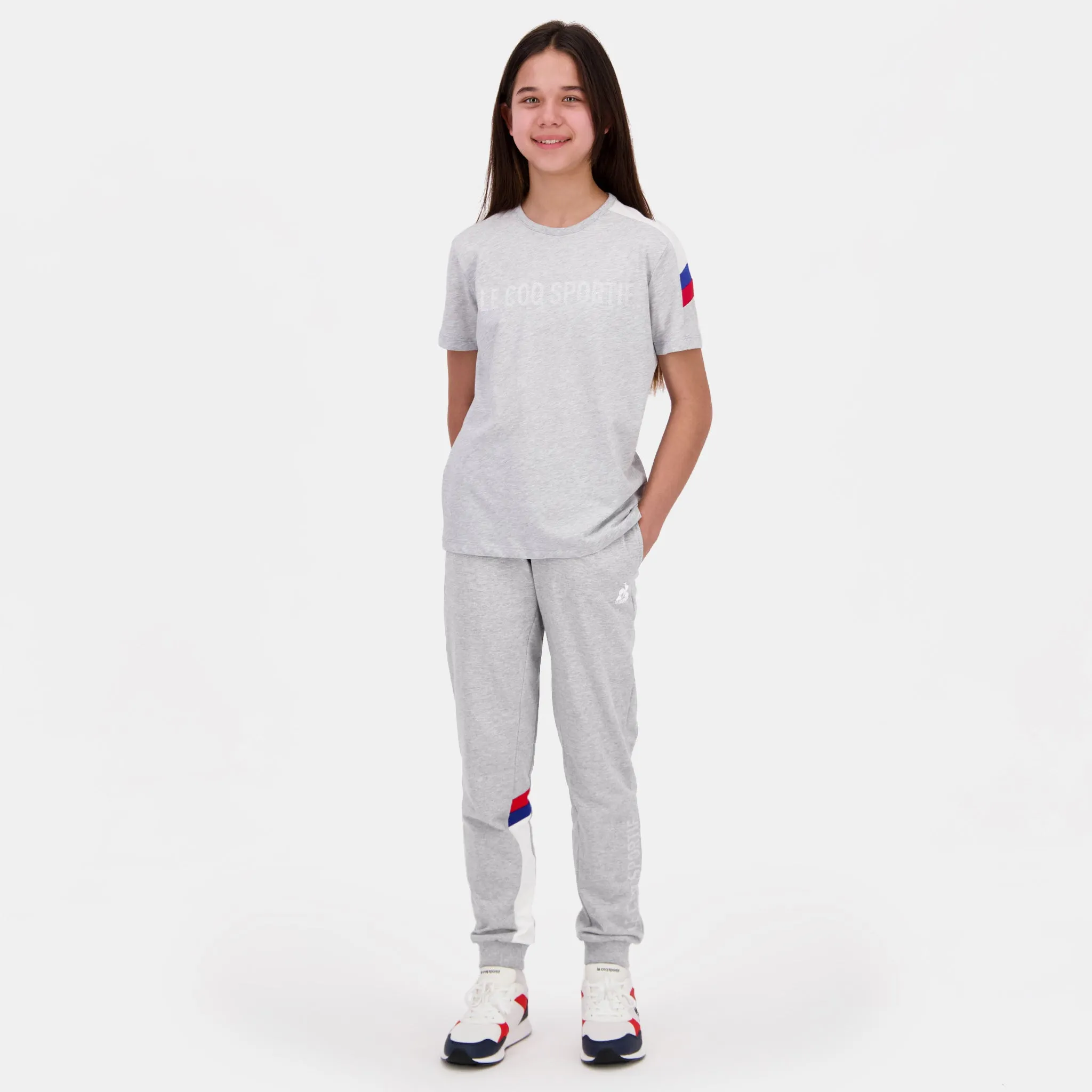 2422329-MINI MOI TRI Pant N°1 Enf. gris chiné cl | Pantalon gris Enfant