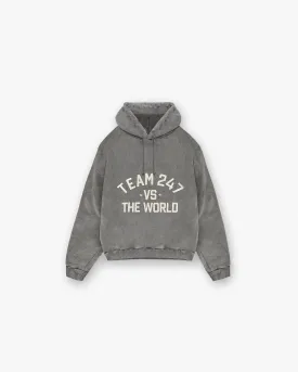 247 Vs The World Boxy Hoodie - Pewter