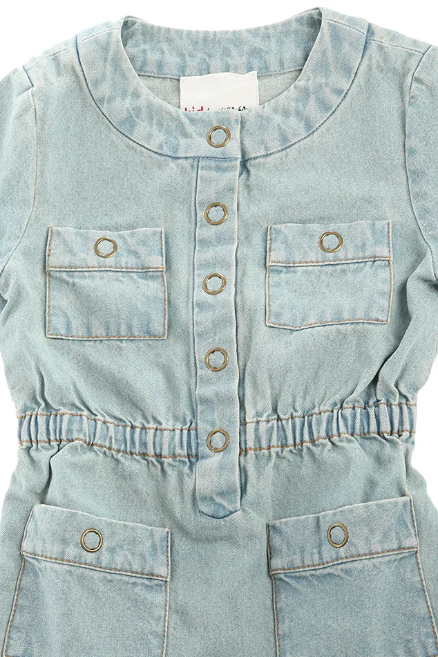 3.1 Phillip Lim Kids Shortsleeve Denim Dress