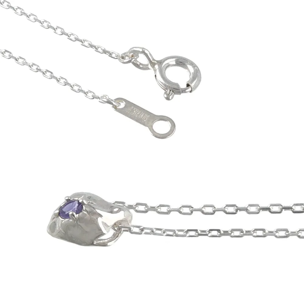 925 Silver Iolite Short Necklace