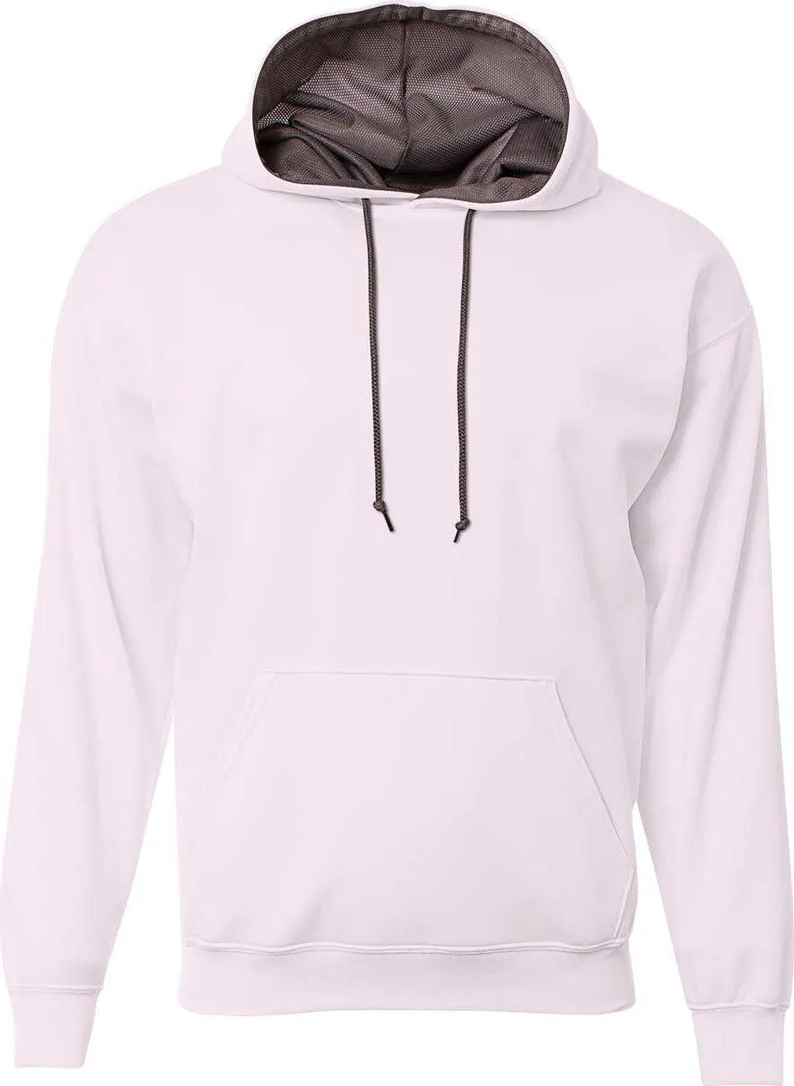 A4 N4279 Sprint Fleece Hoodie - White Graphite