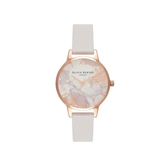 ABSTRACT OB16VM12 FLORAL BLUSH & ROSE GOLD WOMEN'S WATCH