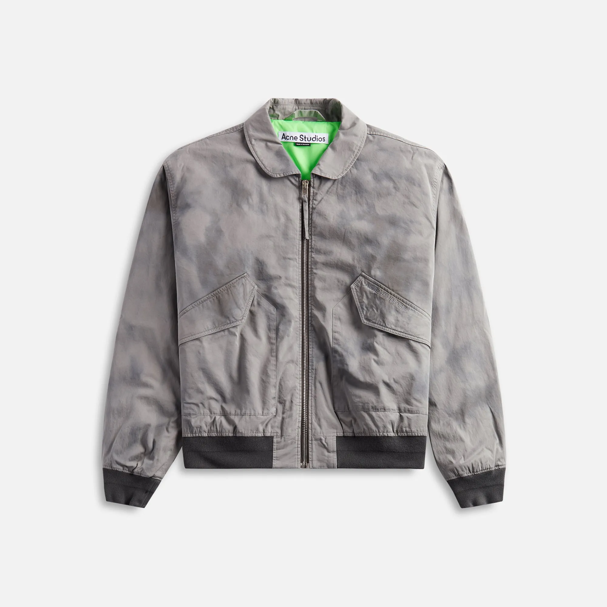 Acne Studios Washed Bomber Jacket - Mid Grey