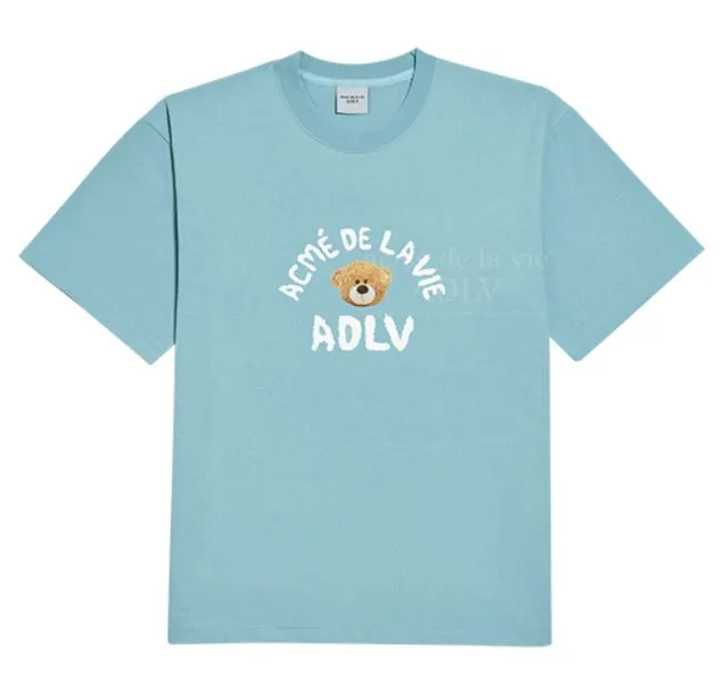 ADLV TEDDY BEAR T-Shirt TEE SKY BLUE (DIRECTLY FROM KOREA)