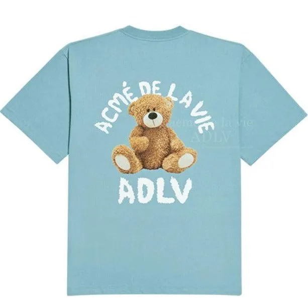 ADLV TEDDY BEAR T-Shirt TEE SKY BLUE (DIRECTLY FROM KOREA)