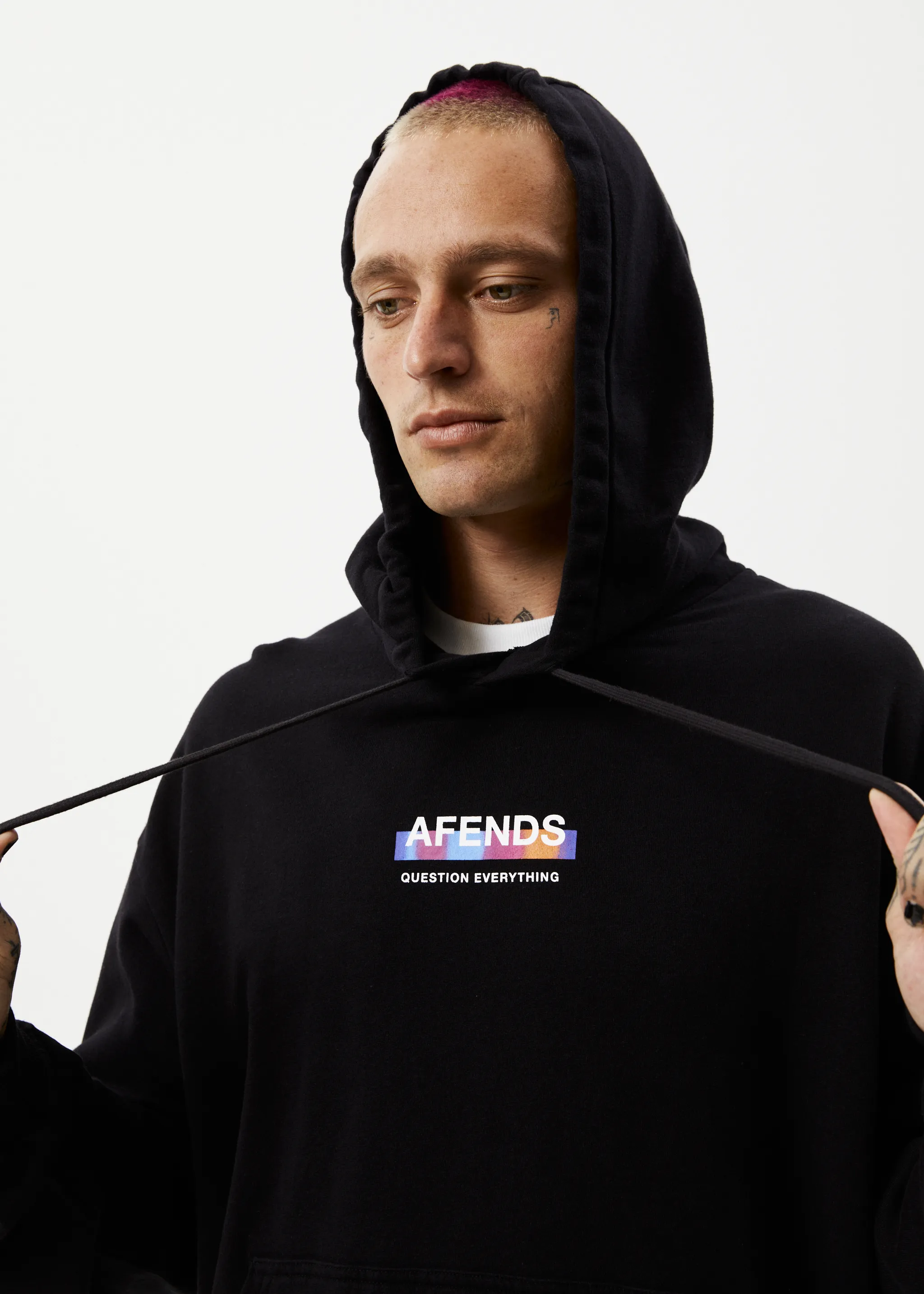 AFENDS Mens Question Everything - Hoodie - Black