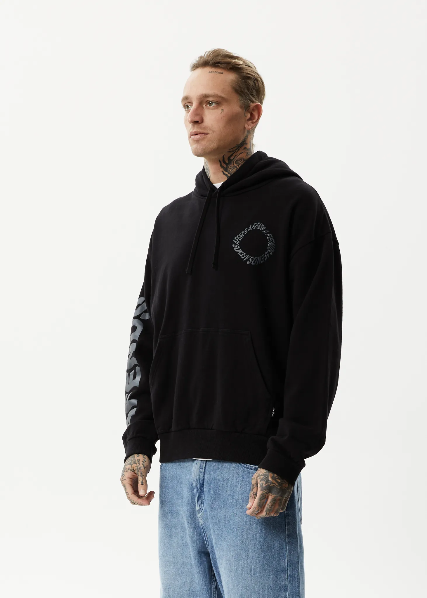 AFENDS Mens Vortex - Hoodie - Black