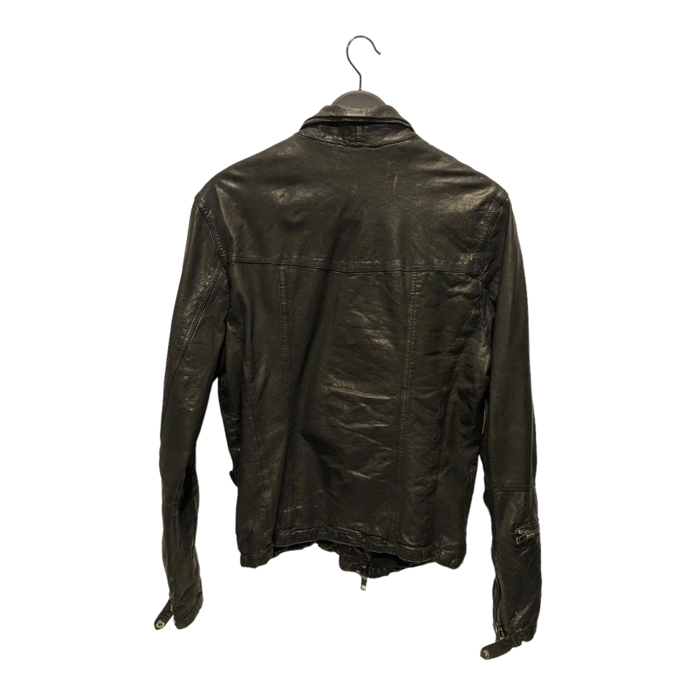 ALLSAINTS SPITALFIELDS/Leather Jkt/L/Leather/BLK/