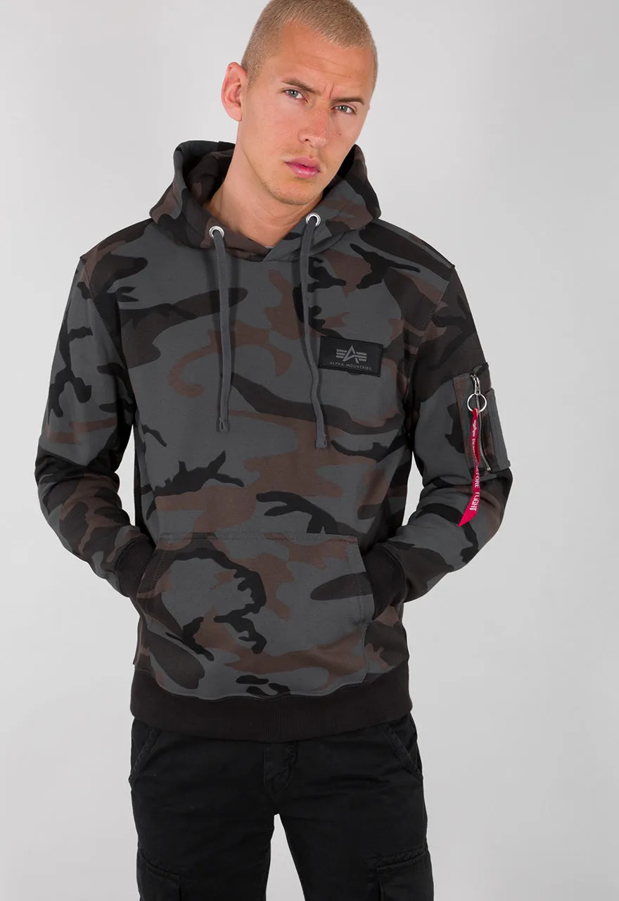 Alpha Industries Backprint Hoodie Black Camo 178318-125