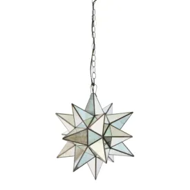 ANTIQUE MIRRORED STAR PENDANT, SMALL