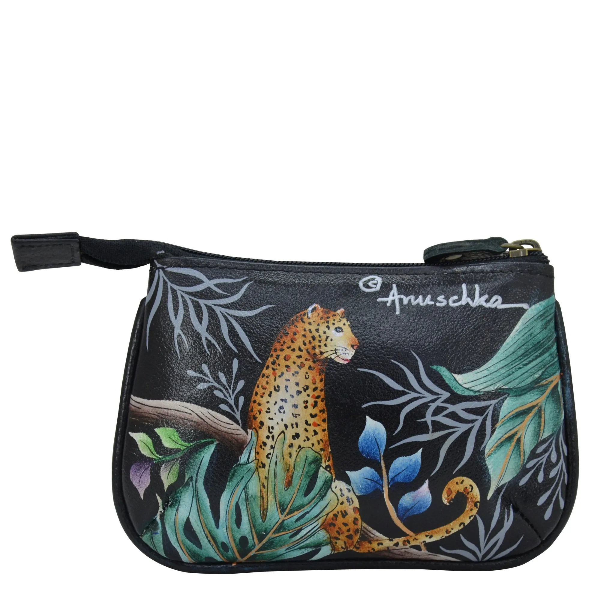 ANUSCHKA 1107 MEDIUM ZIP POUCH JUNGLE QUEEN