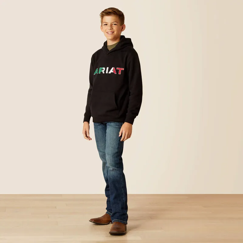 Ariat Boy's Black Mexico Logo Hoodie 10046471