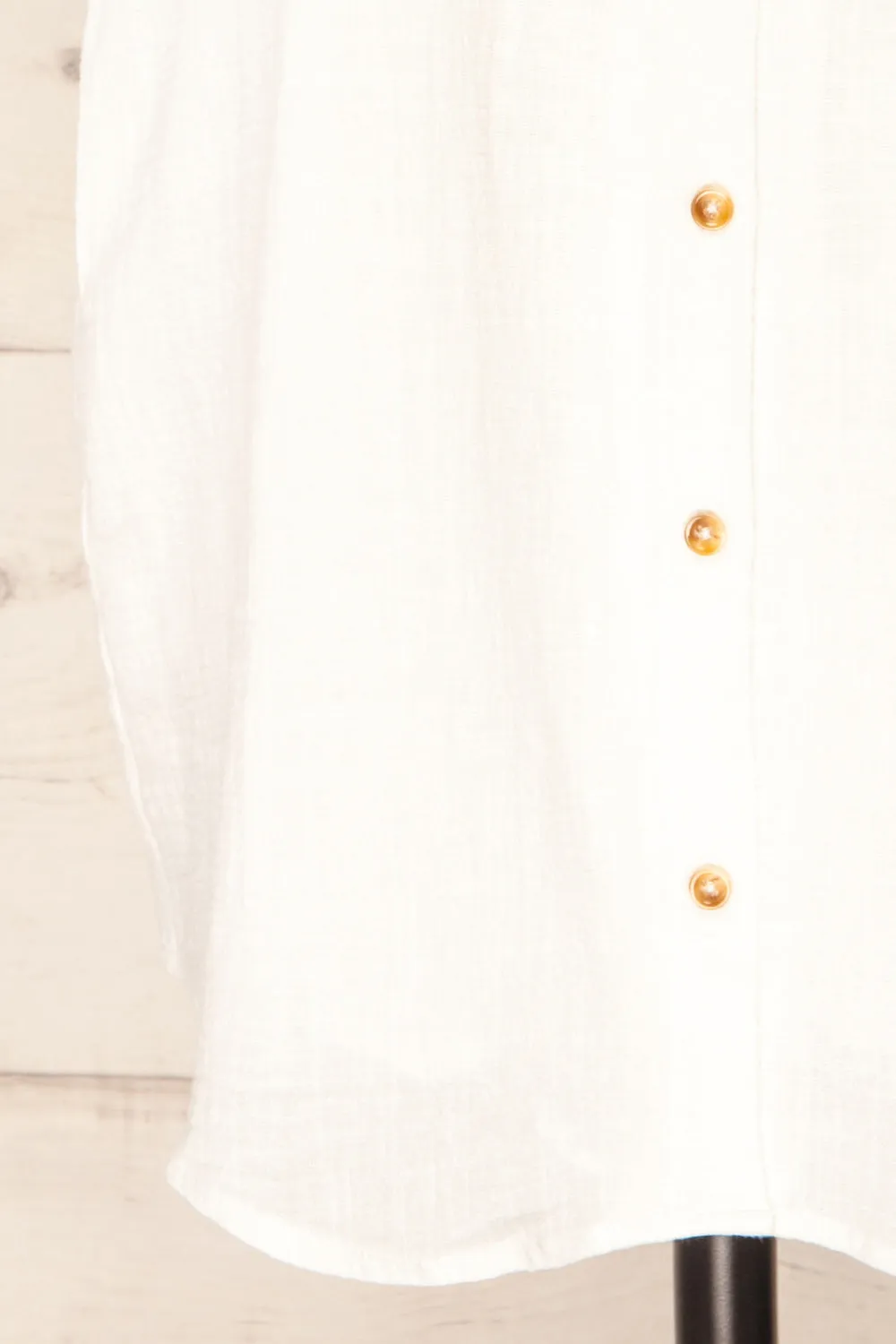 Arles Ivory | Short Shirt Dress w/ Pockets