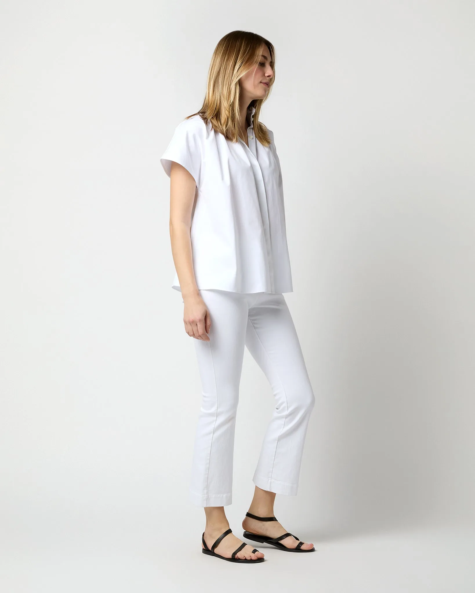 Atelier Kami Top in White Poplin