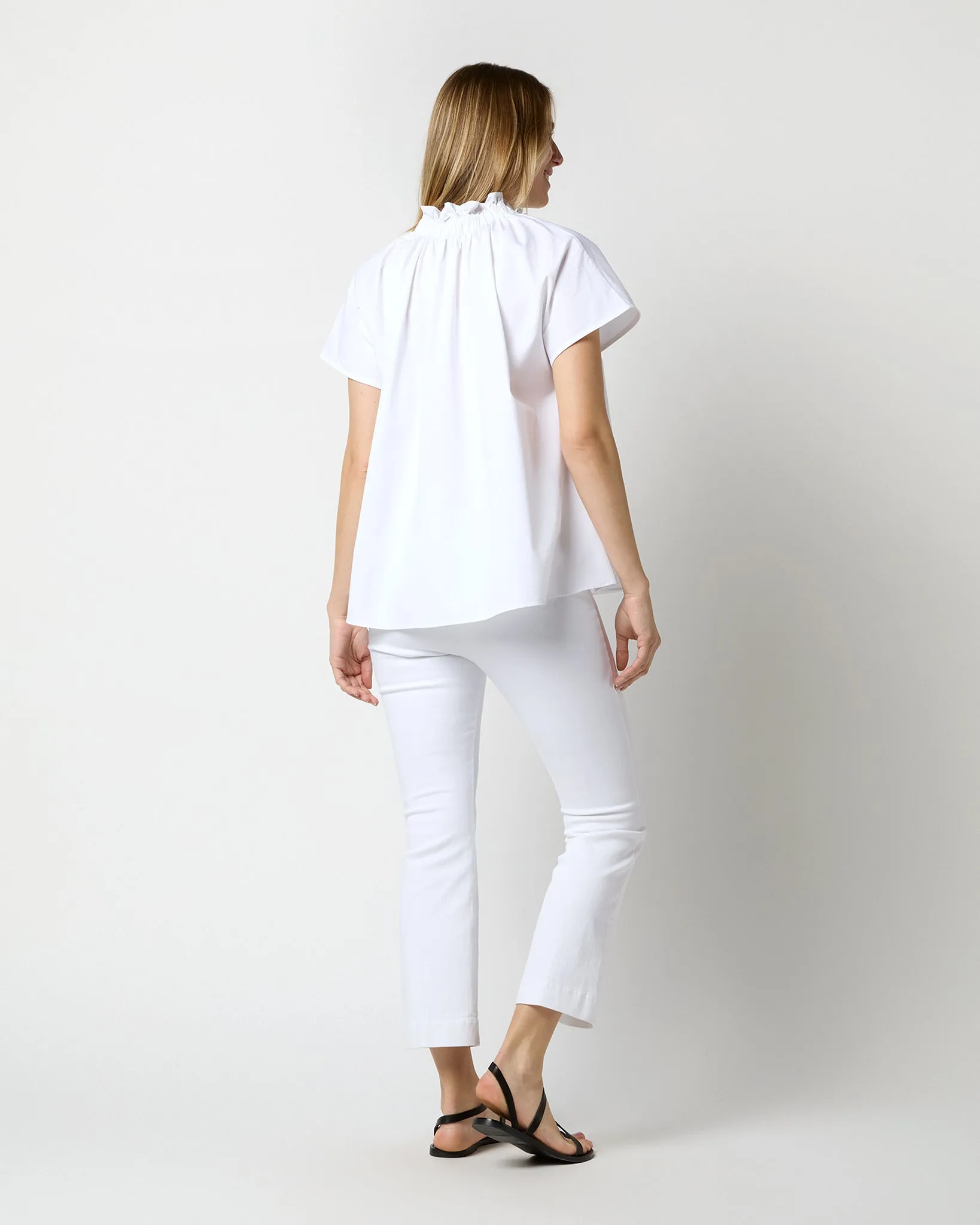 Atelier Kami Top in White Poplin