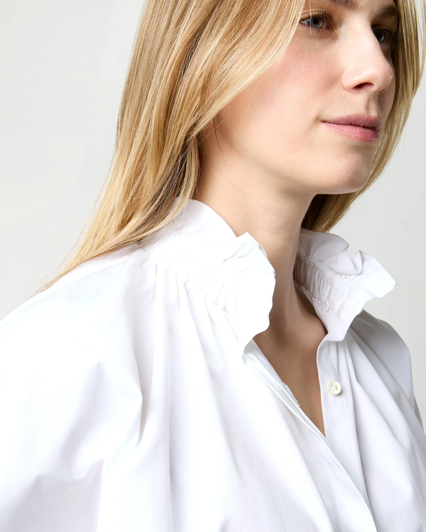 Atelier Kami Top in White Poplin