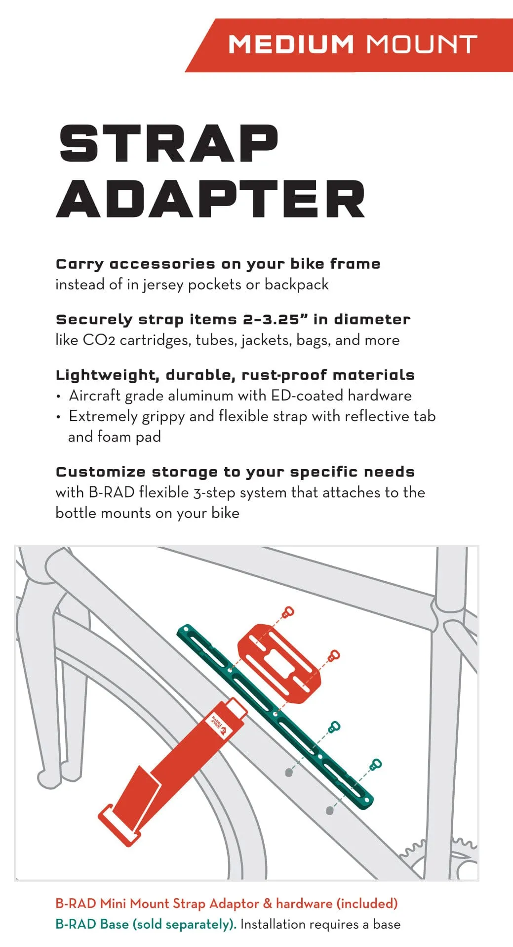 B-RAD Medium Strap and Accessory Mount