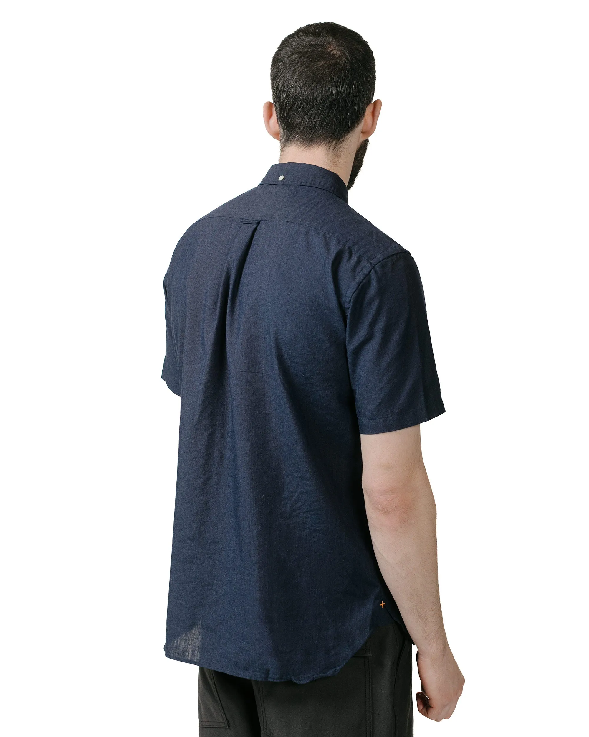 Beams Plus B.D. Short Sleeve COOLMAX® Linen Navy