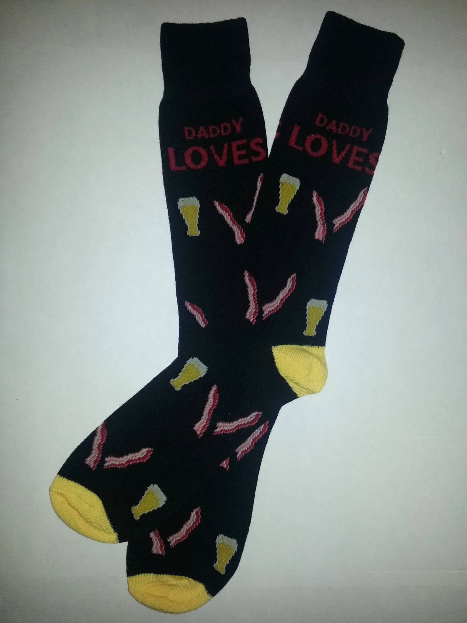 Beer w/ Bacon Love Crew Socks