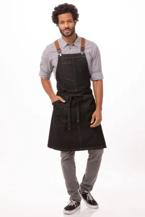 Berkeley Black Denim Bib Apron