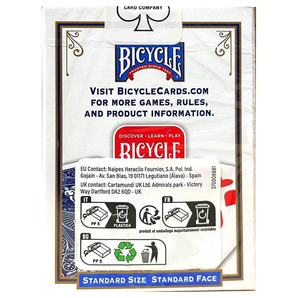 Bicycle Short Deck Magic Deck Standard Playing Cards Blue