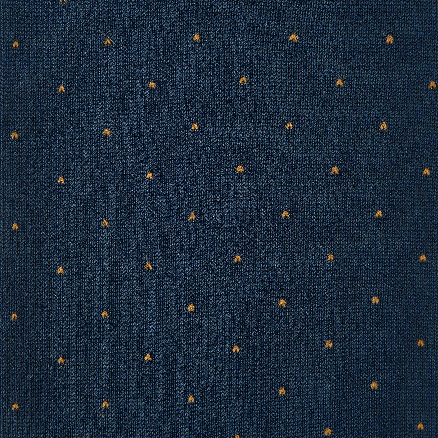 Blue and Gold Polka Dot Cotton Mid-length Socks