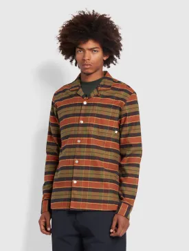 Bovell Check Reserve Organic Cotton Shirt In Terracotta