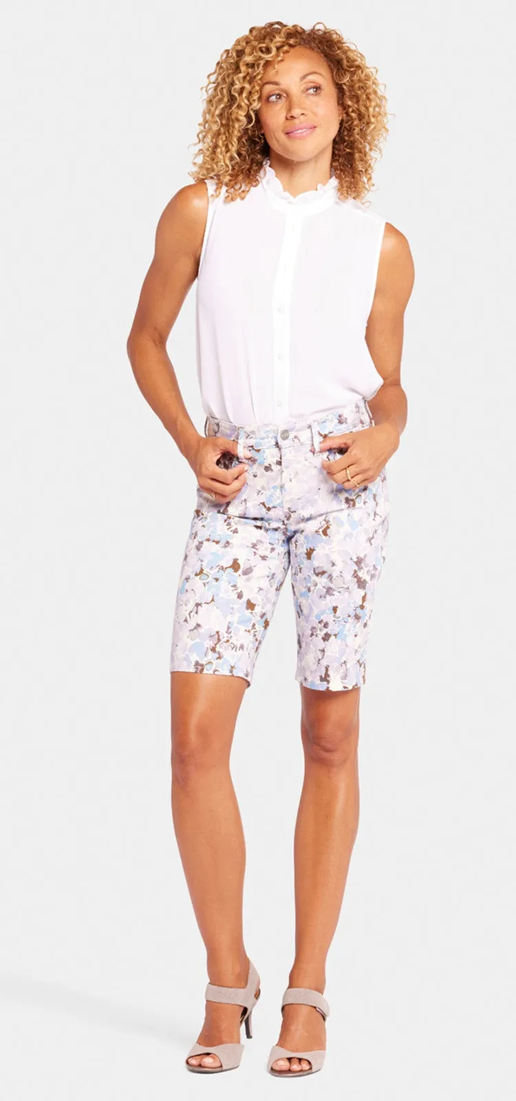 Briella Short Bloemenprint Premium Denim | Becca Bouquet