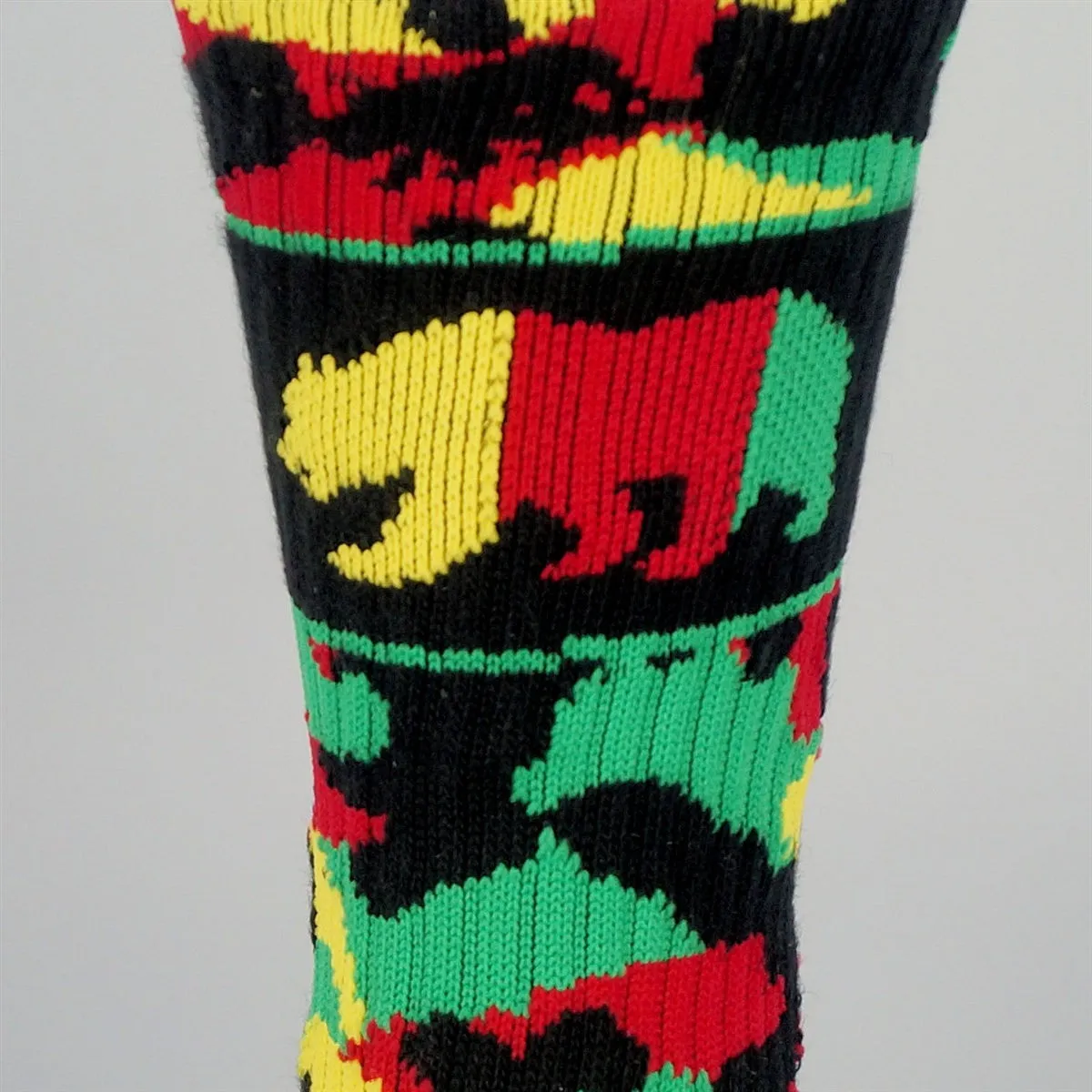 CALI Strong Rasta Camo Crew Socks