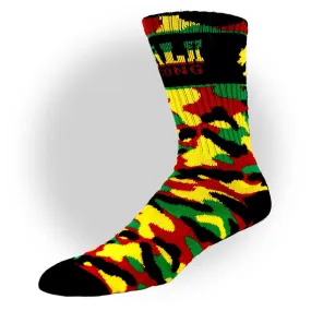 CALI Strong Rasta Camo Crew Socks