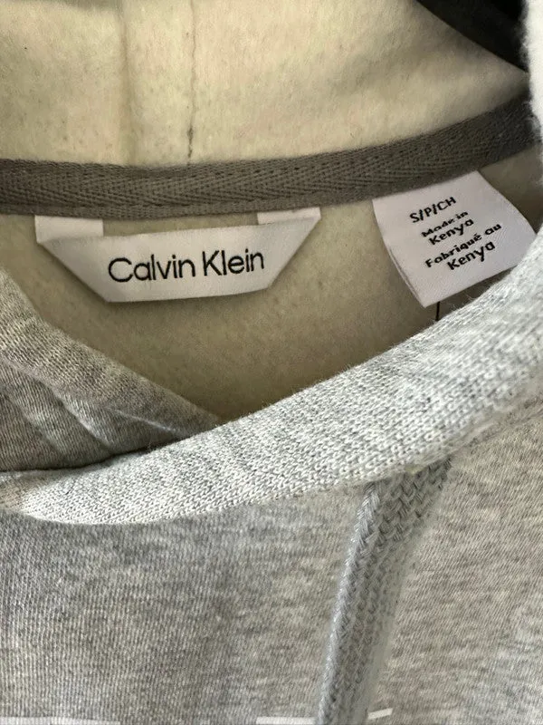 Calvin Klein Men's Monogram Pullover Hoodie Heroic Grey Heather 40GC201 082