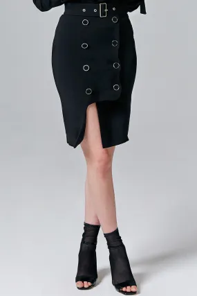 Charlotte Button-Front Skirt