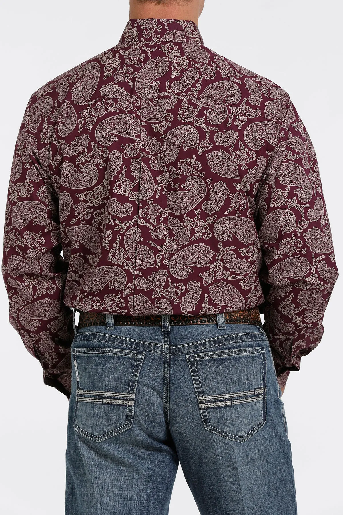 Cinch® Men's Paisley Print Long Sleeve Button Front Western Shirt