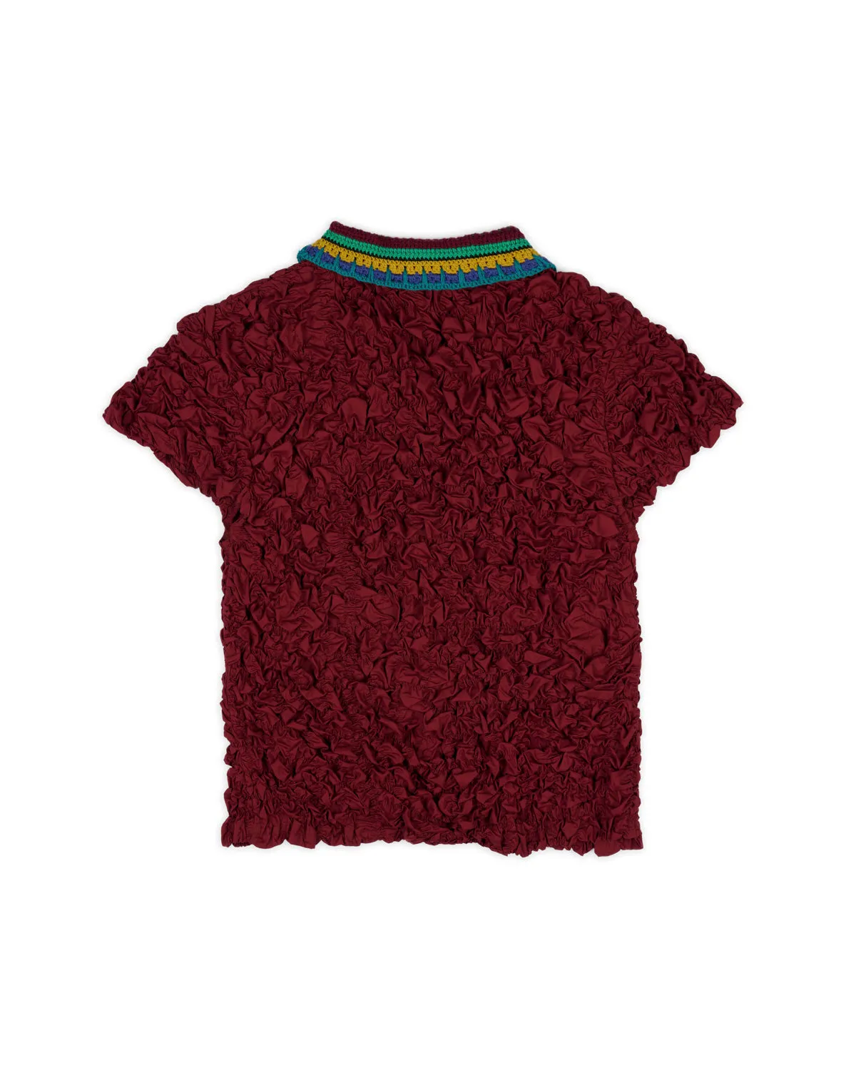 Crochet Collared Kass Shirt - Plum