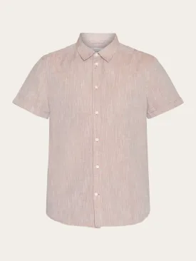 Custom fit linen short sleeve shirt - Chocolate Malt