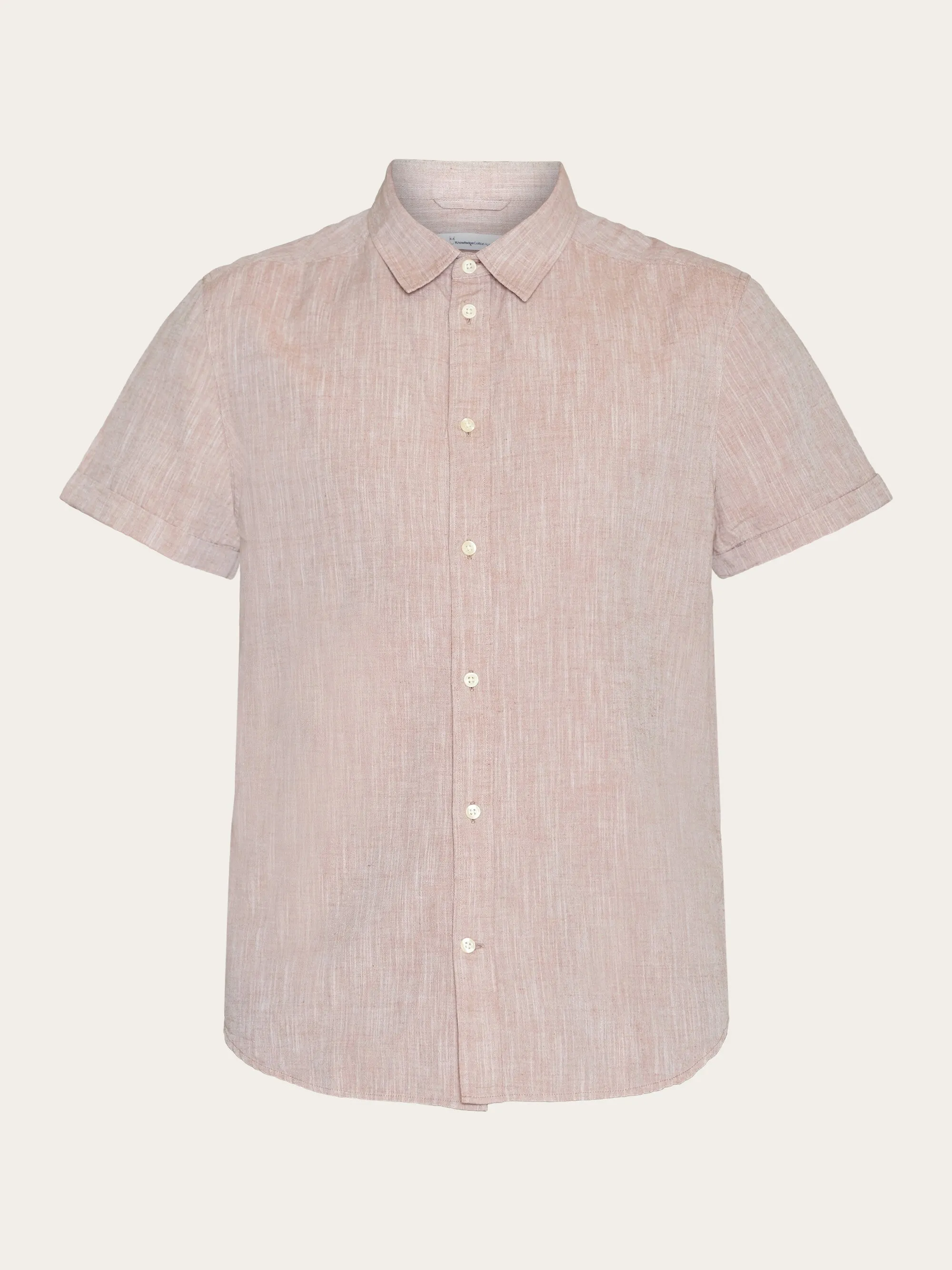 Custom fit linen short sleeve shirt - Chocolate Malt