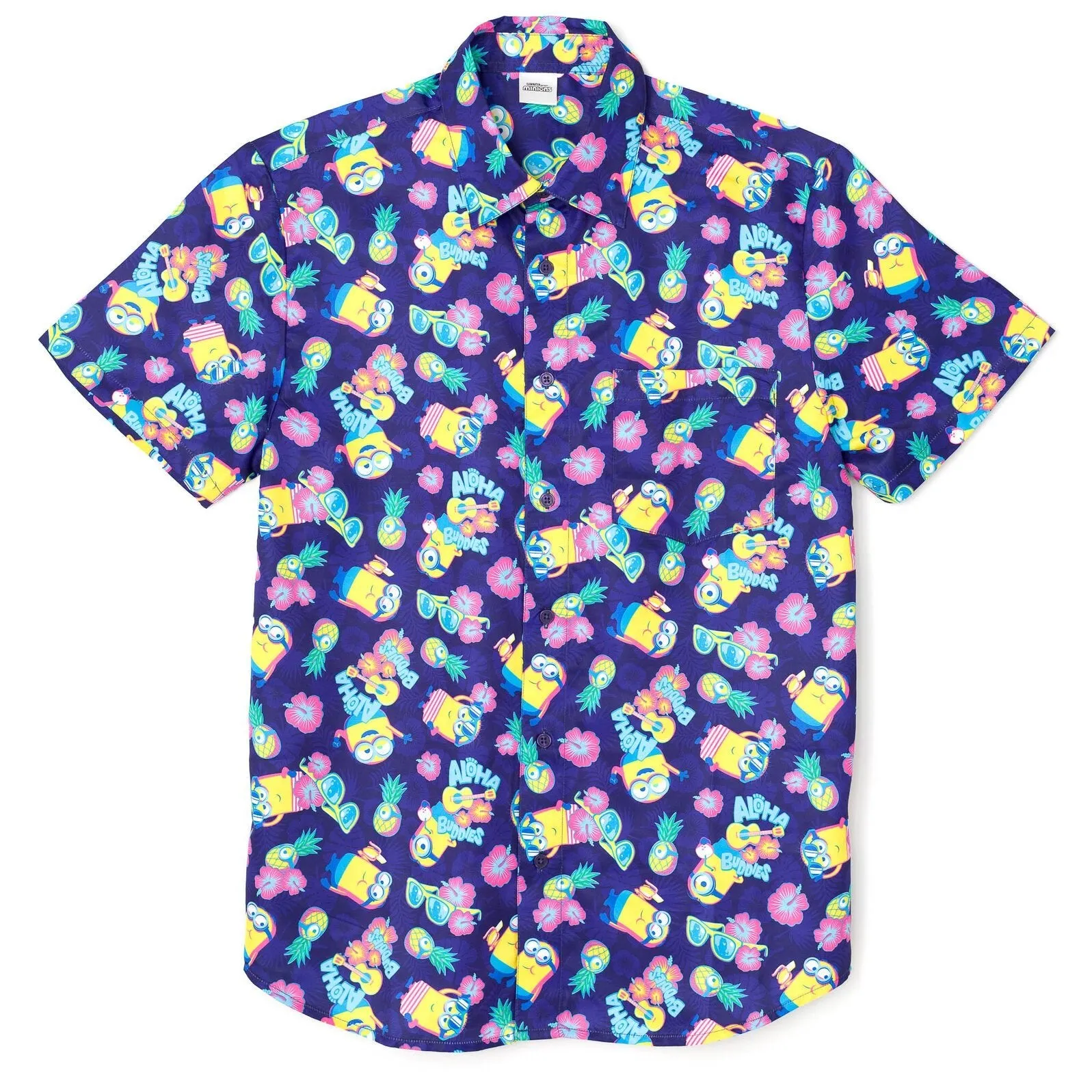 Despicable Me Minions Matching Family Hawaiian Button Down Dress Shirt