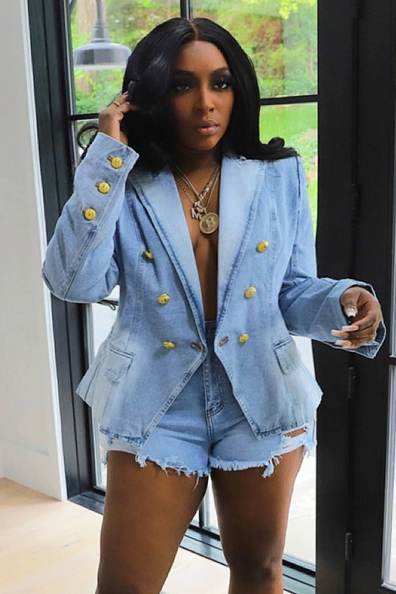 Double-breasted Denim Jacket