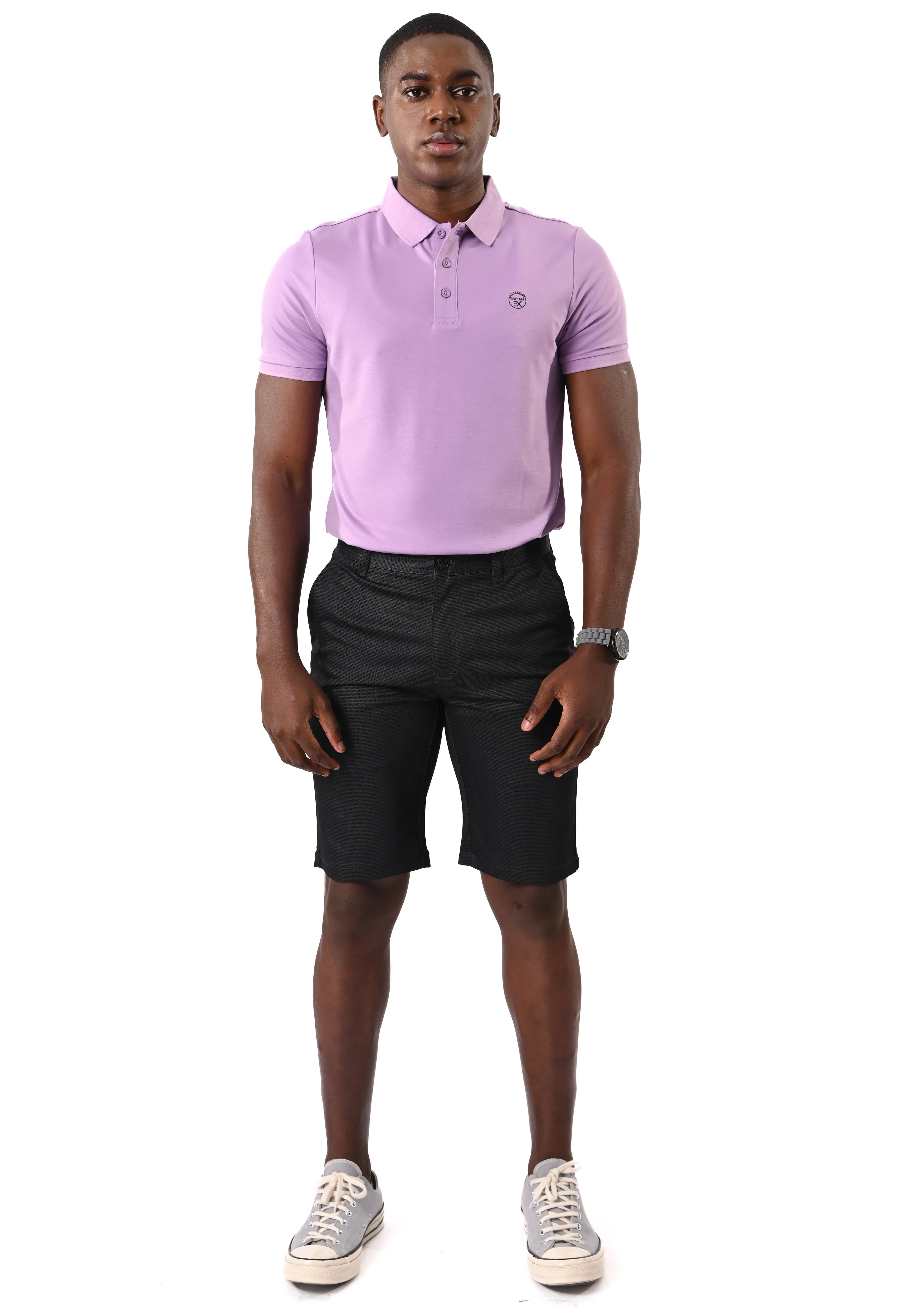 EXHAUST MEN'S COTTON SHORT PANTS [Straight Cut] 1466