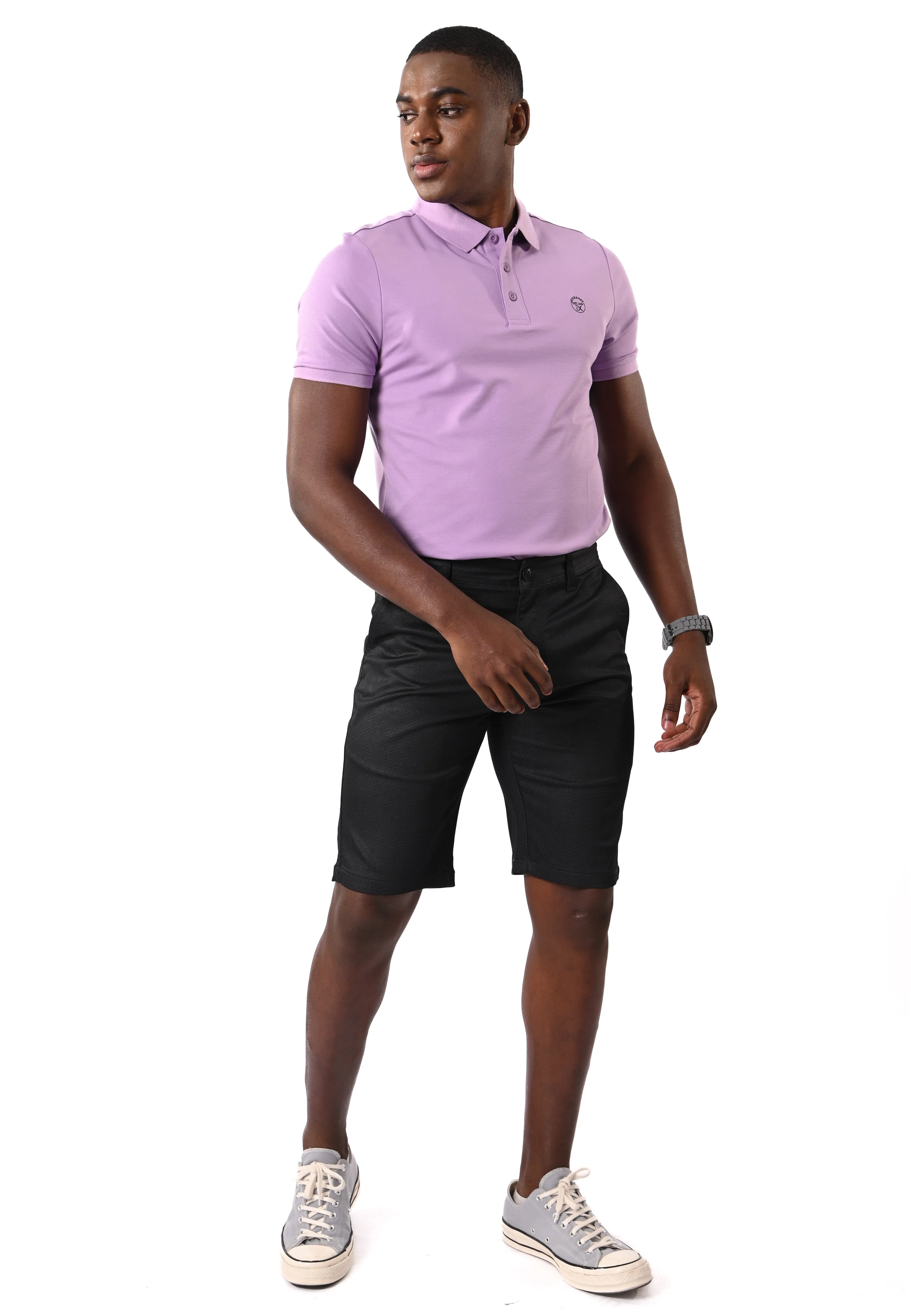 EXHAUST MEN'S COTTON SHORT PANTS [Straight Cut] 1466