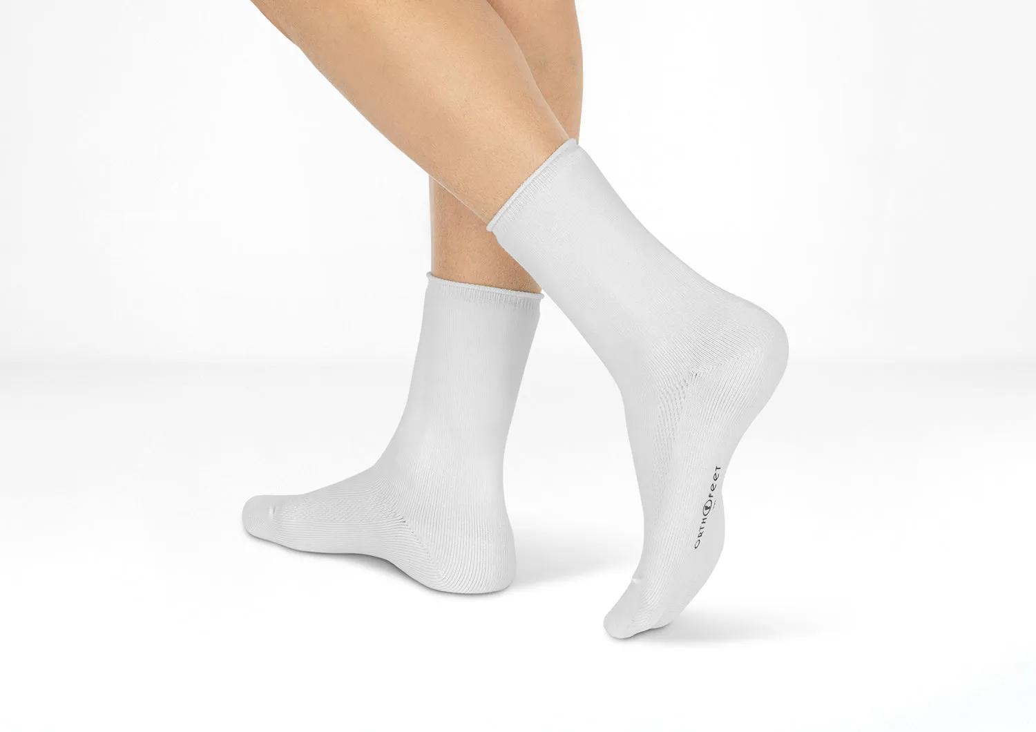 Extra Roomy Diabetic Socks (Thick) - White