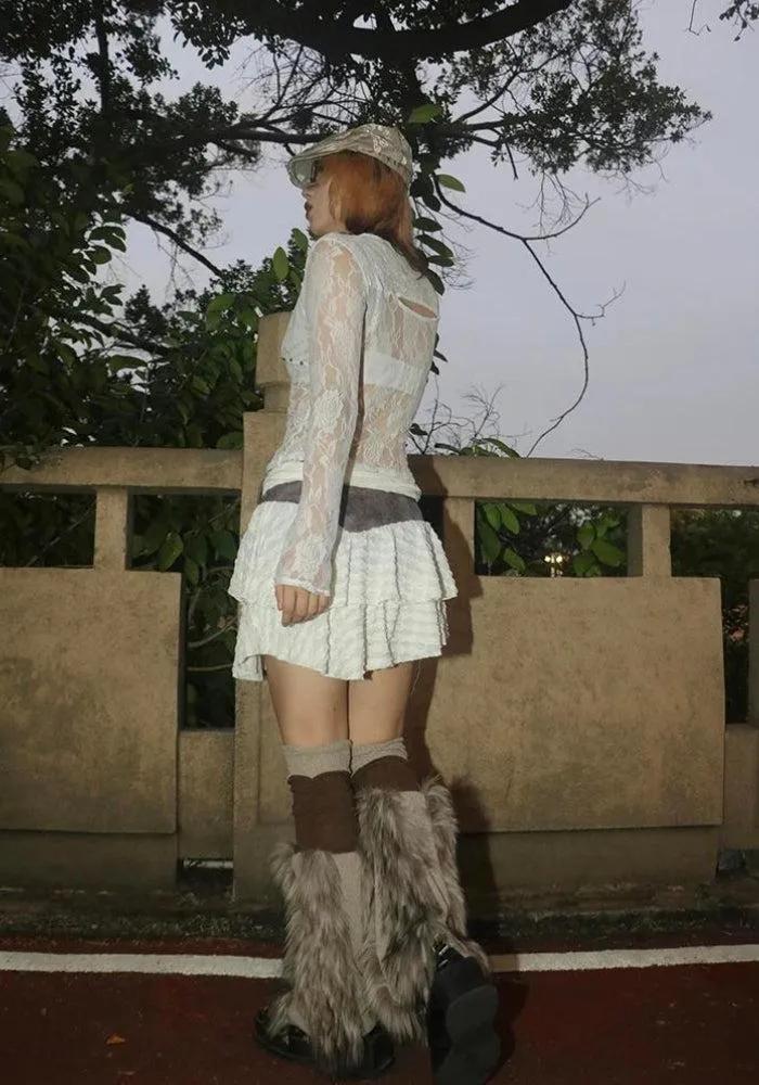 Fairycore Cut Out Lace Top