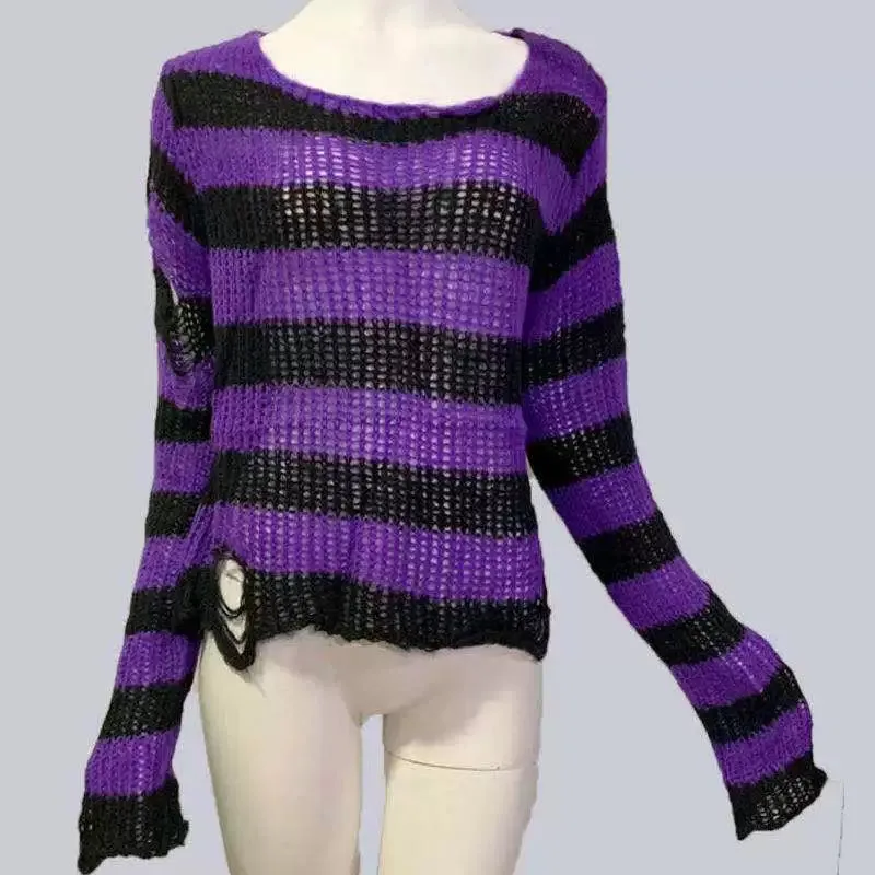 Fall Mid-Length Small Sweet Slipover Knitwear Sweater