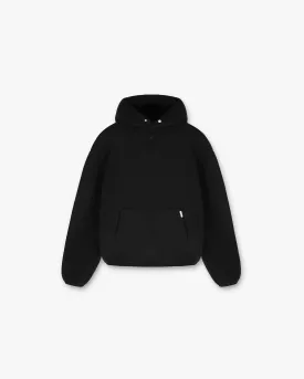 Fleece Oversized Hoodie - Black